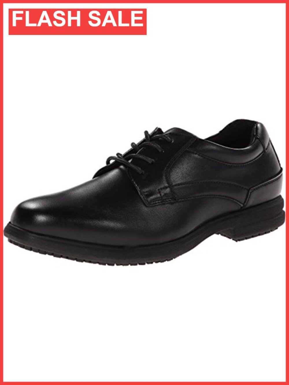 Slip Resistant Plain Toe Oxford Faux Leather Work Shoe
